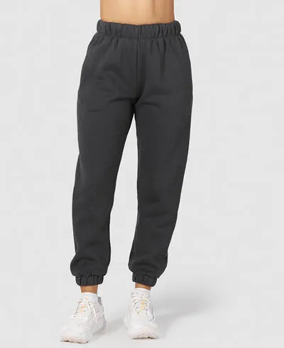 Men wear custom made charcoal sweat pant