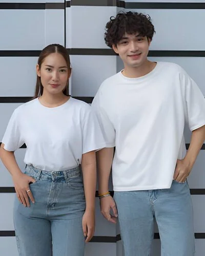 couple wear custom t shirt
