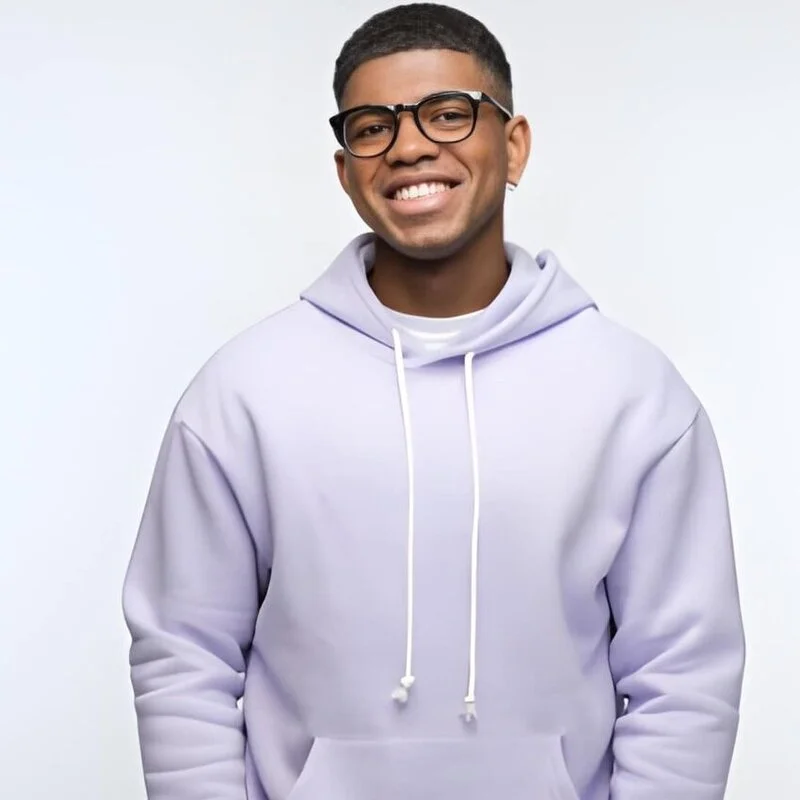 Men wear custom made white hoodie